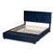 Baxton Studio Caronia Navy Blue Velvet 2-Drawer Queen Size Platform Storage Bed 161-9893 - alternate 4